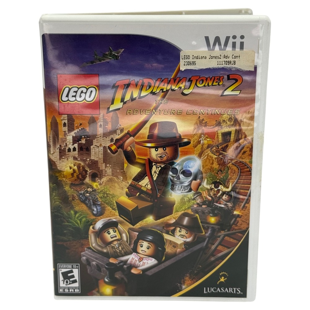LEGO Indiana Jones 2 The Adventure Continues Nintendo Wii Game Complete CIB